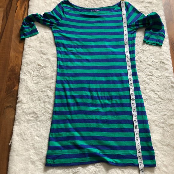 Lilly Pulitzer Cassie striped 100% cotton 3/4 sleeve dress size small - Picture 6 of 8